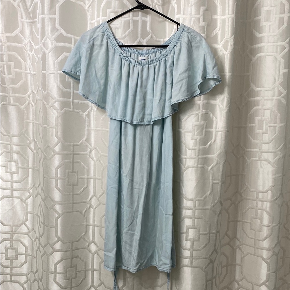Light Blue Off-Shoulder Dress